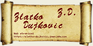 Zlatko Dujković vizit kartica